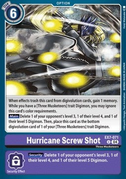 Hurricane Screw Shot (EX7-071) (V.1)⁣ - Digimon Liberator⁣ (Uncommon)⁣ [071]