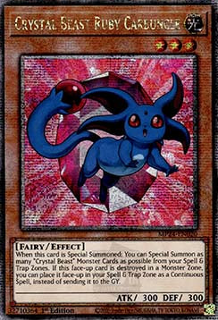 Crystal Beast Ruby Carbuncle⁣ - 25th Anniversary Tin: Dueling Mirrors⁣ (Quarter Century Secret Rare)⁣ [020]