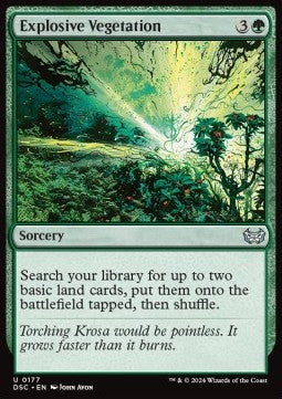 Explosive Vegetation⁣ - Commander: Duskmourn: House of Horror⁣ (Uncommon)⁣ [177]
