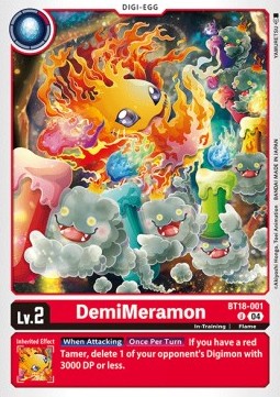 DemiMeramon (BT18-001)⁣ - Special Booster Ver 2.0⁣ (Uncommon)⁣ [001]
