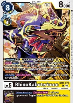 RhinoKabuterimon (BT18-070)⁣ - Special Booster Ver 2.0⁣ (Uncommon)⁣ [070]