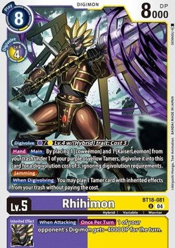 Rhihimon (BT18-081)⁣ - Special Booster Ver 2.0⁣ (Uncommon)⁣ [081]