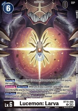 Lucemon: Larva (BT18-086)⁣ - Special Booster Ver 2.0⁣ (Rare)⁣ [086]
