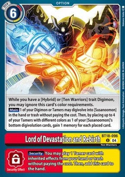 Lord of Devastation and Rebirth (BT18-096)⁣ - Special Booster Ver 2.0⁣ (Uncommon)⁣ [096]