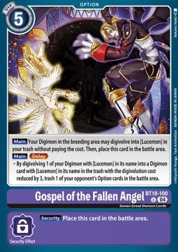 Gospel of the Fallen Angel (BT18-100)⁣ - Special Booster Ver 2.0⁣ (Uncommon)⁣ [100]