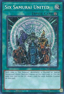 Six Samurai United (V.3 - Secret Rare)⁣ - Quarter Century Bonanza⁣ (Secret Rare)⁣ [054]