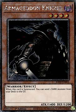 Armageddon Knight (V.4 - Platinum Secret Rare)⁣ - Quarter Century Bonanza⁣ (Platinum Secret Rare)⁣ [002]