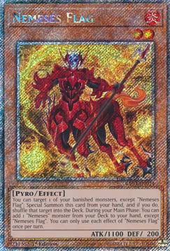 Nemeses Flag (V.4 - Platinum Secret Rare)⁣ - Quarter Century Bonanza⁣ (Platinum Secret Rare)⁣ [024]