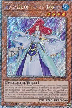 Revealer of the Ice Barrier (V.4 - Platinum Secret Rare)⁣ - Quarter Century Bonanza⁣ (Platinum Secret Rare)⁣ [028]
