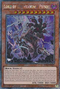 Lord of the Heavenly Prison (V.4 - Platinum Secret Rare)⁣ - Quarter Century Bonanza⁣ (Platinum Secret Rare)⁣ [029]