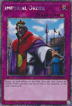 Imperial Order (V.1 - Platinum Secret Rare)⁣ - Quarter Century Bonanza⁣ (Platinum Secret Rare)⁣ [106]