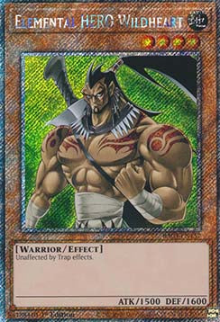 Elemental HERO Wildheart (V.1 - Platinum Secret Rare)⁣ - Quarter Century Bonanza⁣ (Platinum Secret Rare)⁣ [157]