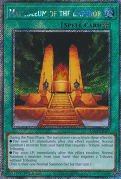 Mausoleum of the Emperor (V.1 - Platinum Secret Rare)⁣ - Quarter Century Bonanza⁣ (Platinum Secret Rare)⁣ [167]