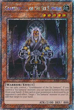 Grandmaster of the Six Samurai (V.1 - Platinum Secret Rare)⁣ - Quarter Century Bonanza⁣ (Platinum Secret Rare)⁣ [174]