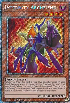 Infernity Archfiend (V.1 - Platinum Secret Rare)⁣ - Quarter Century Bonanza⁣ (Platinum Secret Rare)⁣ [220]