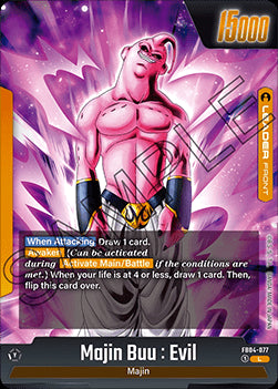 Majin Buu : Evil // Majin Buu : Evil (FB04-077) [Fusion World] (V.1 - Leader)⁣ - Ultra Limit [Fusion World]⁣ (Leader)⁣ [077]