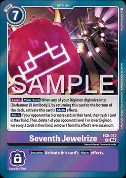 Seventh Jewelrize (EX8-072)⁣ - Chain of Liberation⁣ (Rare)⁣ [072]