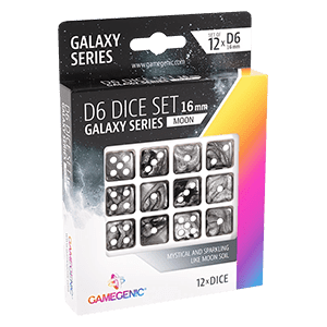 Gamegenic Galaxy Series D6 Dice Set "Moon" (12 Dice)