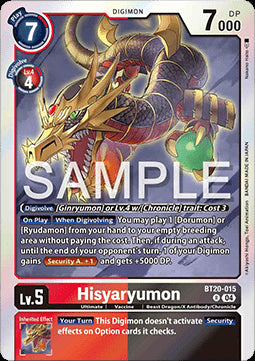 Hisyaryumon (BT20-015)⁣ - Special Booster Ver 2.5⁣ (Rare)⁣ [015]