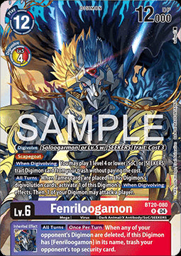 Fenriloogamon (BT20-080)⁣ - Special Booster Ver 2.5⁣ (Rare)⁣ [080]