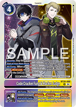 Code Cracker Fang & Hacker Judge (BT20-089) (V.1)