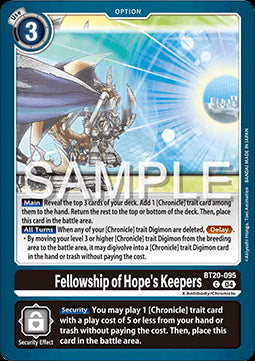 Fellowship of Hope's Keepers (BT20-095)⁣ - Special Booster Ver 2.5⁣ (Common)⁣ [095]