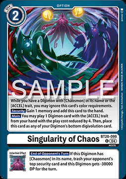 Singularity of Chaos (BT20-099)⁣ - Special Booster Ver 2.5⁣ (Common)⁣ [099]