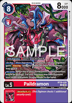 Paildramon (BT20-016)⁣ - Special Booster Ver 2.5⁣ (Uncommon)⁣ [016]