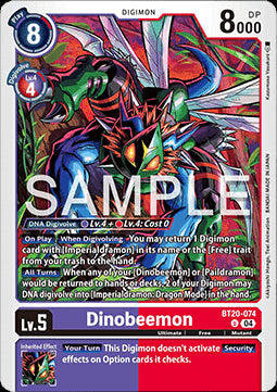 Dinobeemon (BT20-074)⁣ - Special Booster Ver 2.5⁣ (Uncommon)⁣ [074]