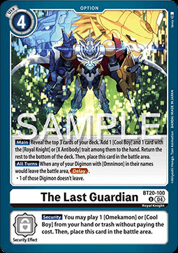 The Last Guardian (BT20-100)⁣ - Special Booster Ver 2.5⁣ (Uncommon)⁣ [100]