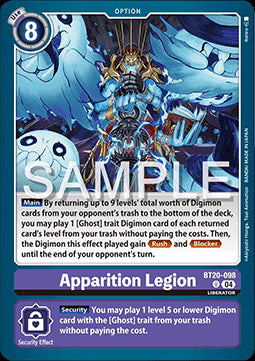 Apparition Legion (BT20-098)⁣ - Special Booster Ver 2.5⁣ (Uncommon)⁣ [098]