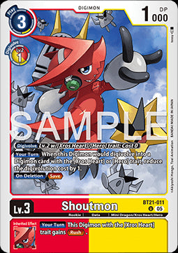 Shoutmon (BT21-011)⁣ - World Convergence⁣ (Uncommon)⁣ [011]