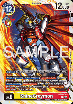 ShineGreymon (BT21-045)⁣ - World Convergence⁣ (Uncommon)⁣ [045]