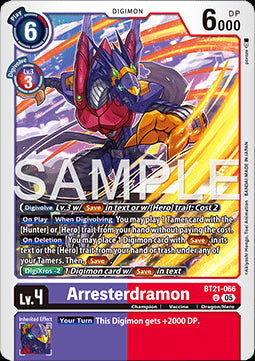 Arresterdramon (BT21-066)⁣ - World Convergence⁣ (Uncommon)⁣ [066]