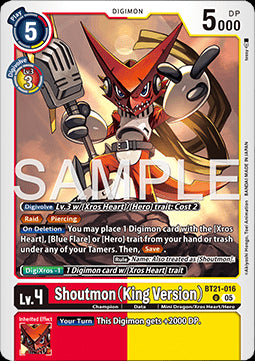 Shoutmon (King Version) (BT21-016)⁣ - World Convergence⁣ (Uncommon)⁣ [016]