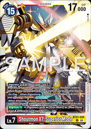 Shoutmon X7: Superior Mode (BT21-030)⁣ - World Convergence⁣ (Rare)⁣ [030]