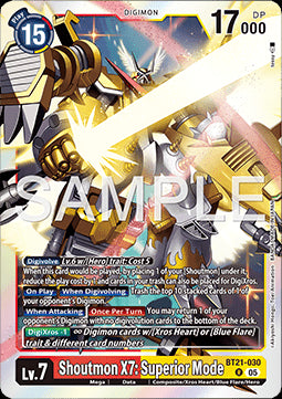 Shoutmon X7: Superior Mode (BT21-030)⁣ - World Convergence⁣ (Rare)⁣ [030]