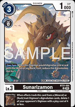 Sunarizamon (BT21-055)⁣ - World Convergence⁣ (Common)⁣ [055]