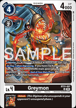 Greymon (BT21-057)⁣ - World Convergence⁣ (Uncommon)⁣ [057]