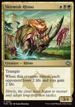 Skirmish Rhino⁣ - Tarkir: Dragonstorm⁣ (Uncommon)⁣ [224]