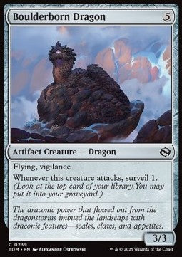 Boulderborn Dragon⁣ - Tarkir: Dragonstorm⁣ (Common)⁣ [239]