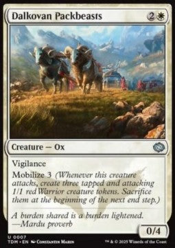Dalkovan Packbeasts⁣ - Tarkir: Dragonstorm⁣ (Uncommon)⁣ [7]