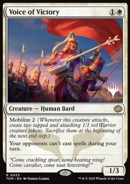 Voice of Victory (V.2) - Tarkir: Dragonstorm: Promos (Rare) [PTDM-33]