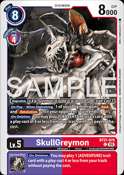 SkullGreymon (BT21-075)⁣ - World Convergence⁣ (Common)⁣ [075]