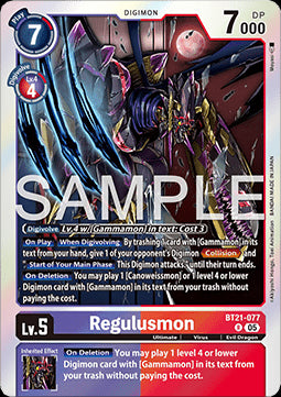 Regulusmon (BT21-077)⁣ - World Convergence⁣ (Rare)⁣ [077]