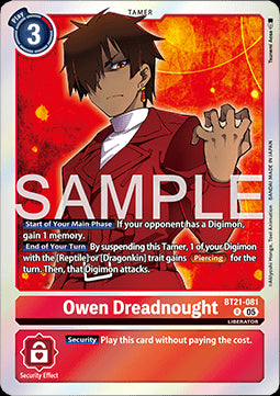 Owen Dreadnought (BT21-081) (V.1)⁣ - World Convergence⁣ (Rare)⁣ [081]