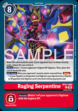 Raging Serpentine (BT21-093)⁣ - World Convergence⁣ (Common)⁣ [093]