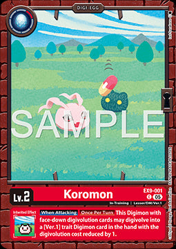 Koromon (EX9-001) (V.1)⁣ - Versus Monsters⁣ (Common)⁣ [001]