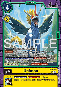 Unimon (EX9-029) (V.1)⁣ - Versus Monsters⁣ (Common)⁣ [029]