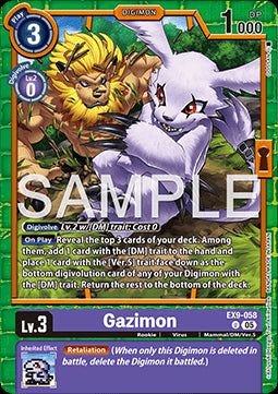 Gazimon (EX9-058) (V.1)⁣ - Versus Monsters⁣ (Uncommon)⁣ [058]